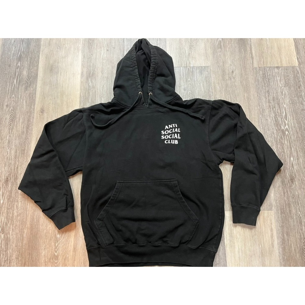Anti Social Social Club Black Streetwear Hoodie Hooded Sweatshirt Size M